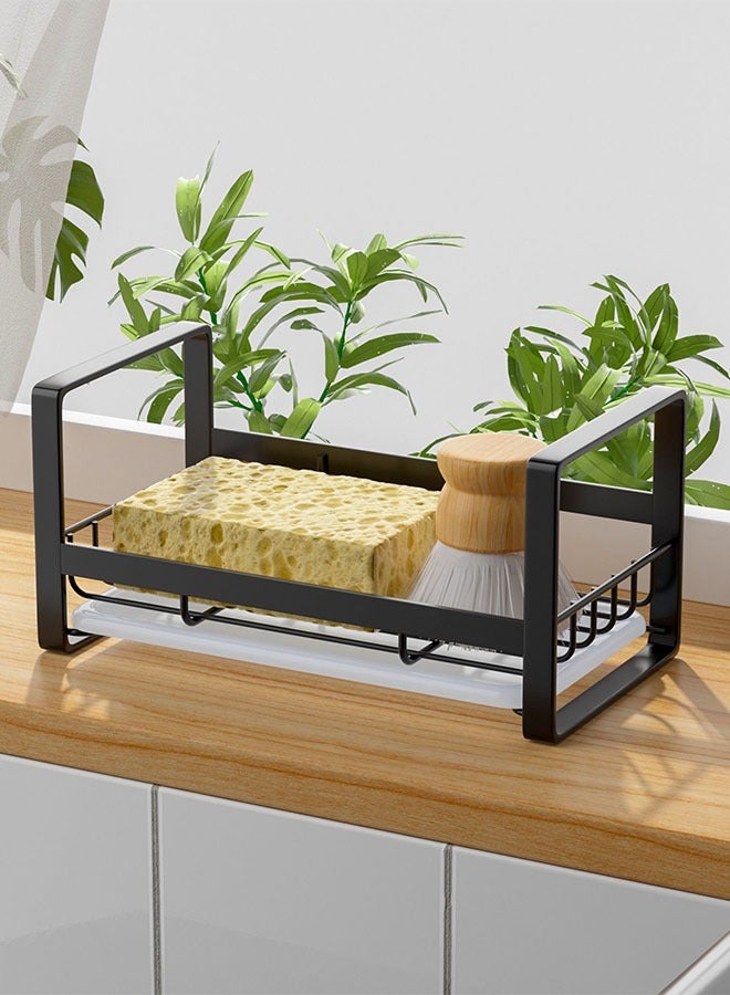 Stainless Steel Kitchen Sink Organizer - Removable Drip Tray & Dual Installation, Multi-Scene Storage Tool - Image 1