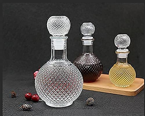 SWWITCART Swwitcart Clear Glass European Style Round Decanter with Lid for Whisky, Wine, Beer, Scotch, Vodka, Bourbon, Liquor | Water and Juice Jug Pitcher Bottle 1000ml  - Image 4