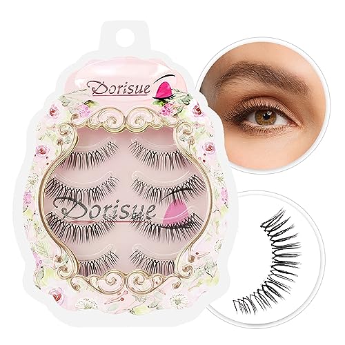 Dorisue Cat Eye False Lashes Long Wispy Eyelashes for Dating Makeup Outer Corner Dramatic Volume 512mm 4 Pairs E2 - Image 2