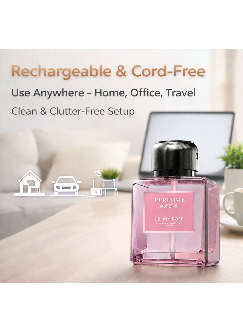 Rechargeable Smart Perfume 500ML, Portable Ultrasonic Essential Oil Diffuser, Glass Design, Touch Control, Wireless Home Fragrance Machine for Car, Office, Home - Image 2