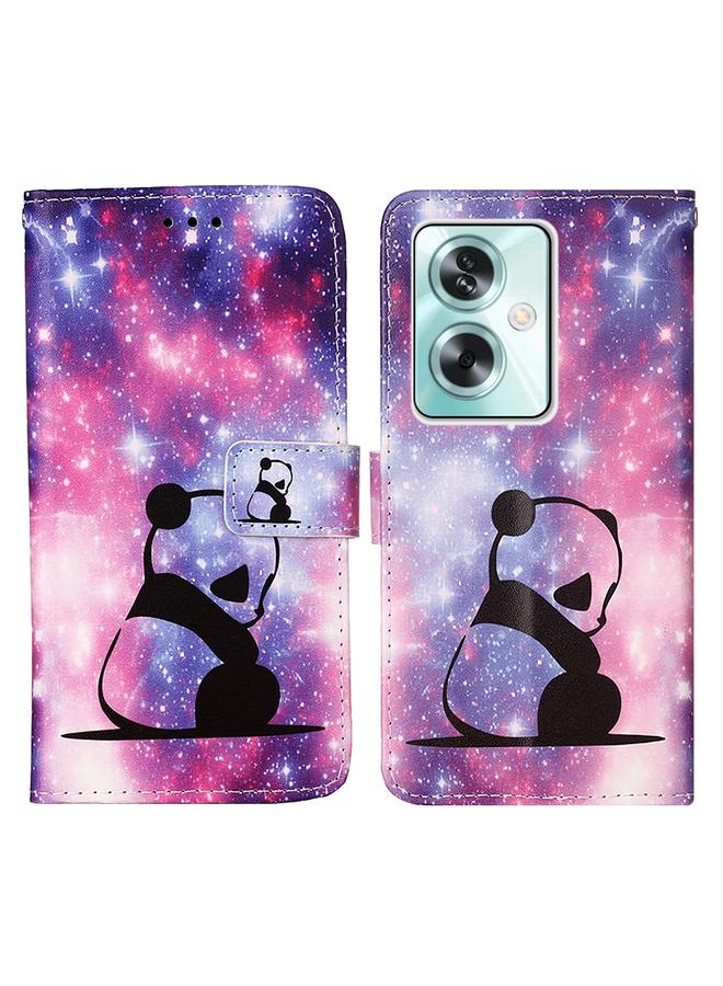 اس-توب جراب لهاتف OPPO A79 5G مصنوع من الجلد المنسوج البسيط بنمط رسم ملون - Image 3