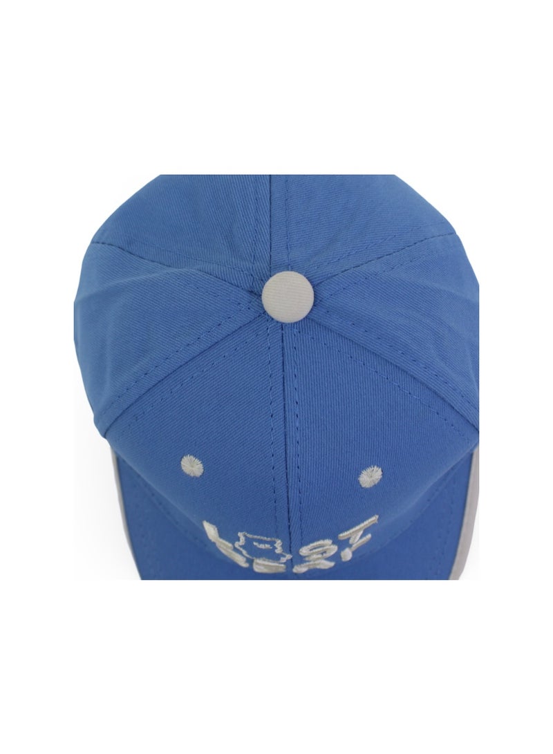 Fancy Boys Cotton Cap – Blue with "Lost Bear" Embroidery - Image 3