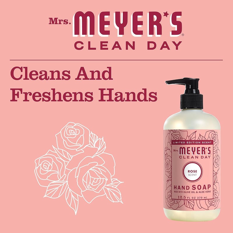 MRS. MEYER'S CLEAN DAY Liquid Hand Soap Rose (12.5 Fl Oz (Pack of 3)) - Image 5