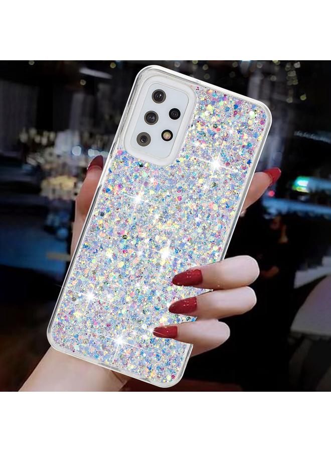 S-TOP Case For Samsung Galaxy A23 4G / A23 5G Transparent Frame Glitter Powder TPU Phone Case - Image 4