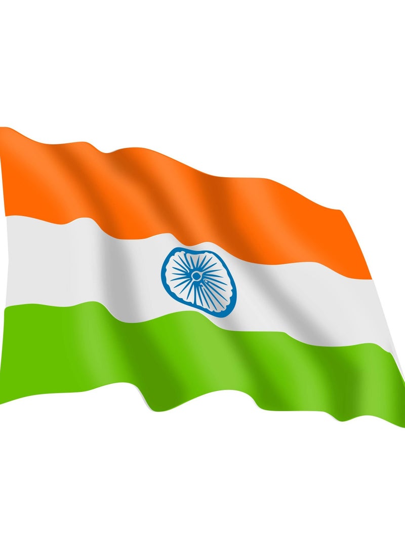 Vitacelli - INDIA  Flag National Day Durable Long Lasting For Outdoor And Indoor Use For Building Home And Car Decoration 150X90CM - Image 1