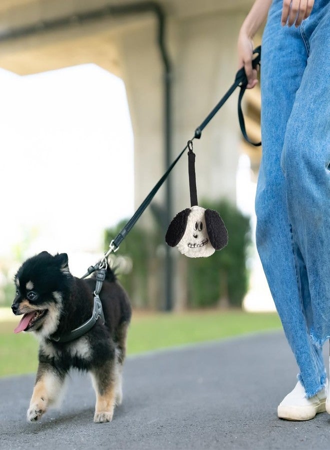 MiOYOOW Dog Poop Bag Holder, Portable Plush Puppy Waste Bag Dispenser with Leash Attachment, Cute Small Doggy Zipper Pouch for Pet Dogs Walking Camping Vacation Travel - Image 3