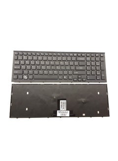 ماركة غير محددة لوحة مفاتيح بديلة لجهاز الكمبيوتر المحمول متوافقة مع سلسلة Sony Vaio EB بإطار أسود 