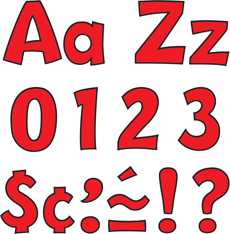 TREND Enterprises Red 4" Playful Combo Ready Letters Set - Image 1