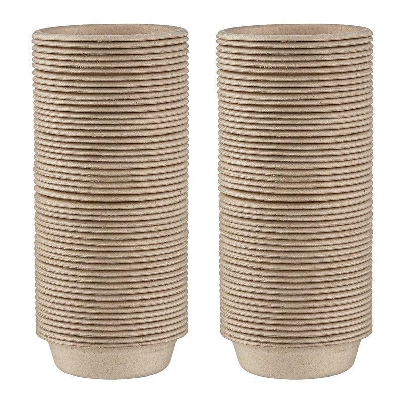 CRITTZOO 100Pcs 1oz Biodegradable Crested Gecko Food Cups fit Reptile Food Dish or Water Bowl - Image 1