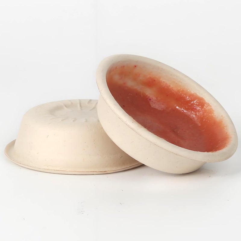 CRITTZOO 100Pcs 1oz Biodegradable Crested Gecko Food Cups fit Reptile Food Dish or Water Bowl - Image 3