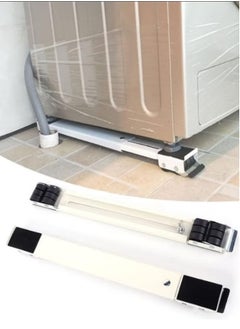 Generic Refrigerator Stand - Multi-Purpose Mobile Washing Machine Base, Adjustable and Movable with Wheels, Ideal for Refrigerators, Washers and Dryers, Extendable Swivel Wheel Base, Heavy Duty Metal Base, Furniture and Heavy Appliance Base Stand, Suitable for Single Door and Double Door Refrigerators, Mounting Bracket with Control Brake, 500 IBS Load Capacity  - Image 1