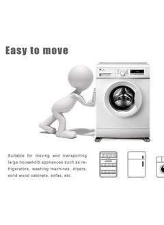 Generic Refrigerator Stand - Multi-Purpose Mobile Washing Machine Base, Adjustable and Movable with Wheels, Ideal for Refrigerators, Washers and Dryers, Extendable Swivel Wheel Base, Heavy Duty Metal Base, Furniture and Heavy Appliance Base Stand, Suitable for Single Door and Double Door Refrigerators, Mounting Bracket with Control Brake, 500 IBS Load Capacity  - Image 3