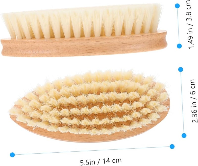 فرشاة غسيل صفراء فاتحة بشعيرات ناعمة أداة تنظيف متعددة الوظائف للملابس والأحذية والمنزل والسفر - Image 3