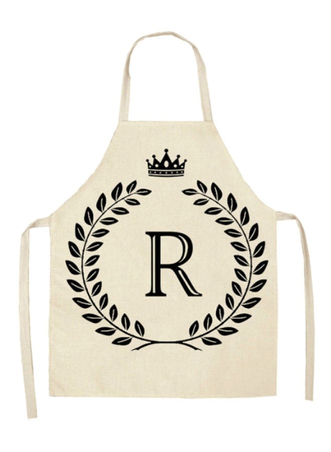 نيبمينينت مريلة مطبخ بطبعة حرف R بيج / أسود 68 x 55سنتيمتر