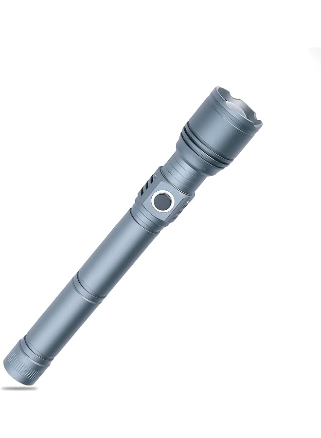 Flexy Rechargeable Flashlight 30W Laser LED 3000 Lumens 1800m Range 8000mAh Battery Zoomable Focus Durable Aluminum Body Type C Charging 2 Year Warranty.  - Image 1