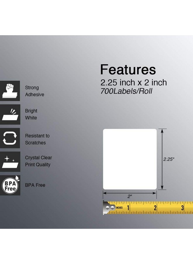 BETCKEY 2.25" X 2" (57 Mm X 51 Mm) Upc Barcode & Address Labels Compatible With Zebra & Rollo Label Printerpremium Adhesive & Perforated [10 Rolls 7000 Labels] - Image 2