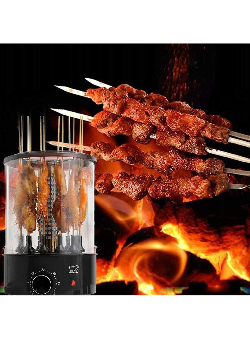 DUMBO - Electric 360° Automatic Rotating Smoke-free Grill BBQ Machine Timed 1100W TK-12D Black - Image 1