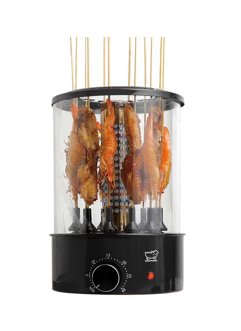 DUMBO - Electric 360° Automatic Rotating Smoke-free Grill BBQ Machine Timed 1100W TK-12D Black - Image 1