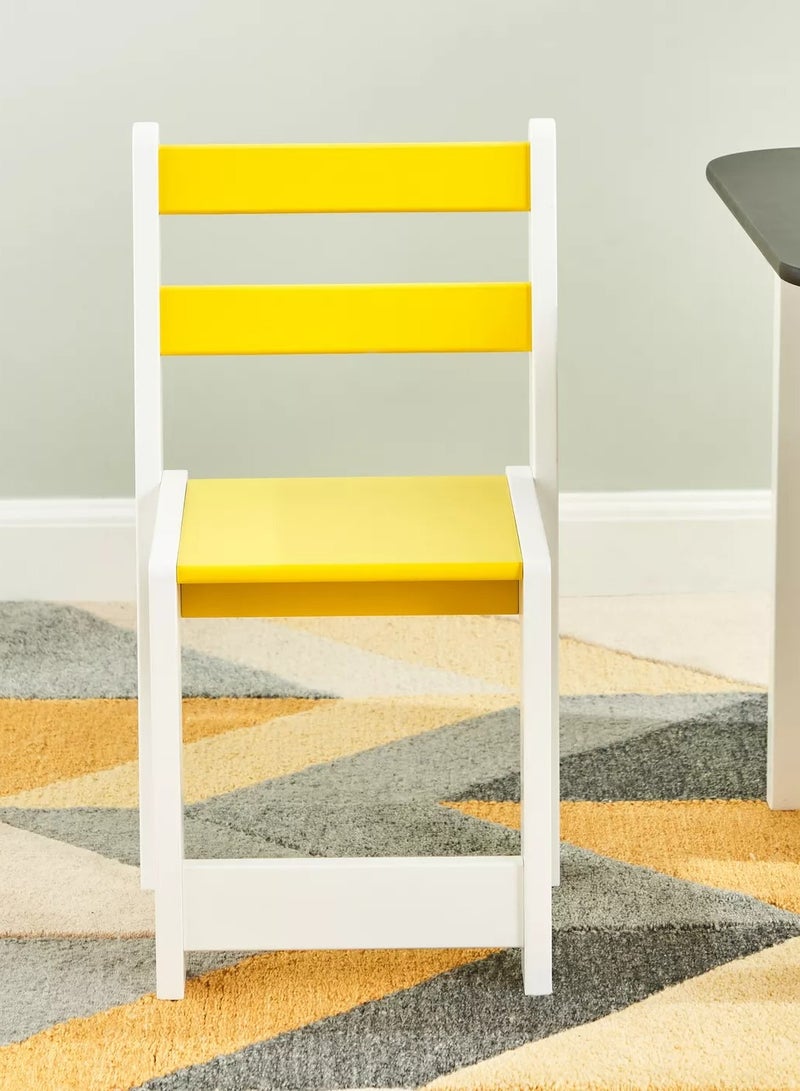 هوم سنتر كرسي أطفال بلاستيكي خفيف الوزن باللون الأصفر - Image 2