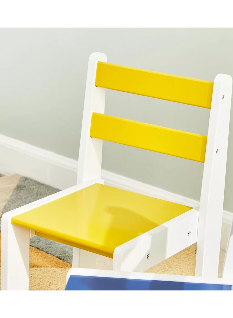 هوم سنتر كرسي أطفال بلاستيكي خفيف الوزن باللون الأصفر - Image 3