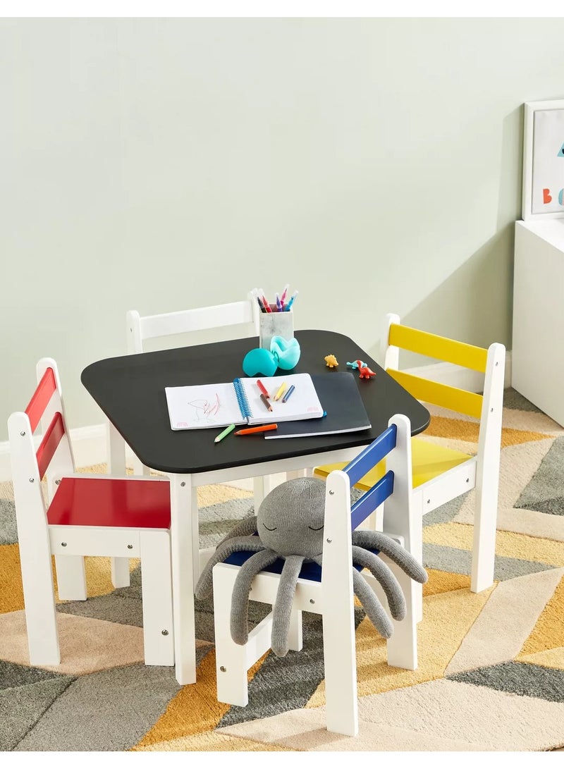 هوم سنتر كرسي أطفال بلاستيكي خفيف الوزن باللون الأصفر - Image 4