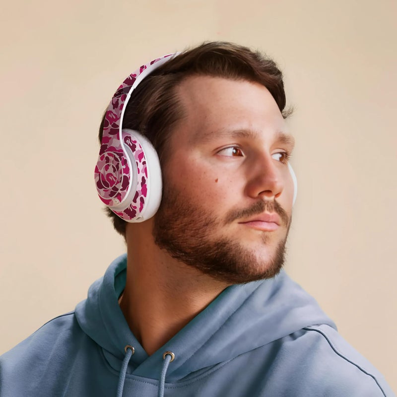 TracyArt Sticker Cover Compatible with Beats Solo 3, Pink Camo - Headphone Stickers - Image 5
