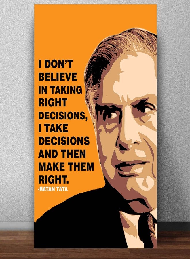 GRAY WALL Good Hope Ratan Tata Inspirational Quote Poster - 12x18 inch Motivational Wall Art for Office, Home & Entrepreneurs | Leadership Success Gift | Business Decor for Startups | Made in India - Image 1