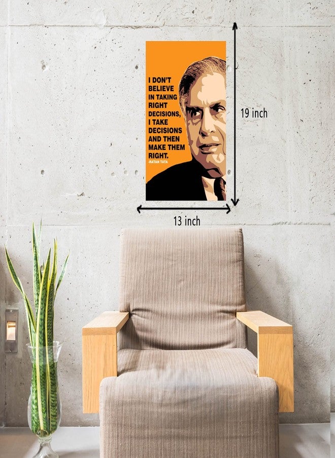 GRAY WALL Good Hope Ratan Tata Inspirational Quote Poster - 12x18 inch Motivational Wall Art for Office, Home & Entrepreneurs | Leadership Success Gift | Business Decor for Startups | Made in India - Image 2