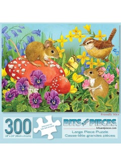 Bits and Pieces Bits and Pieces - Value Set of 2-300 Large Piece Jigsaw Puzzles for Adults â€“ 300 pc â€˜Bunniesâ€™ & â€˜Miceâ€™ Jigsaws by Artist Jane Maday - 18" x 24"  - Image 3