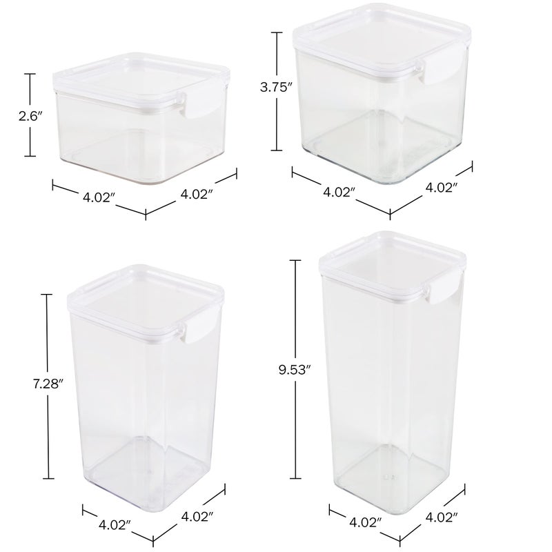 Home-Complete Food Storage Containers - 6-Piece Containers with Lids Set for Pantry Organization and Storage - Dry and Liquid Friendly Bins by Classic Cuisine - Image 2