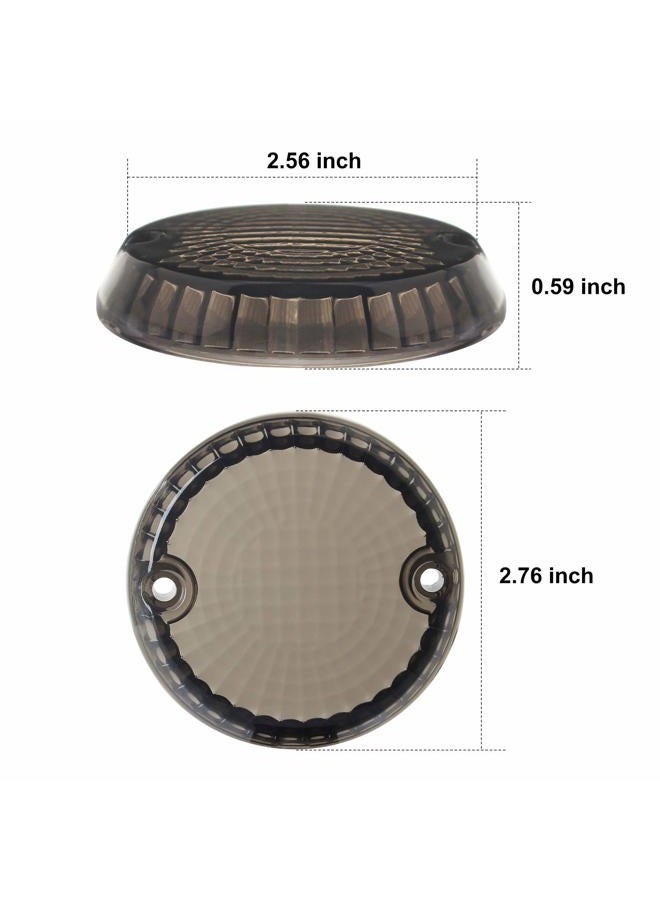 NTHREEAUTO 2.87 Inch Smoked Turn Signal Lens Cover Compatible with Kawasaki Vulcan, W650, Zephyr, Eliminator, Yamaha - Image 2