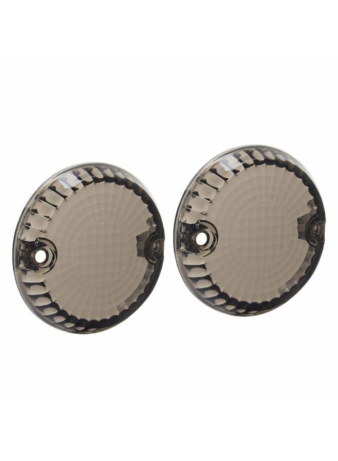 NTHREEAUTO 2.87 Inch Smoked Turn Signal Lens Cover Compatible with Kawasaki Vulcan, W650, Zephyr, Eliminator, Yamaha - Image 1