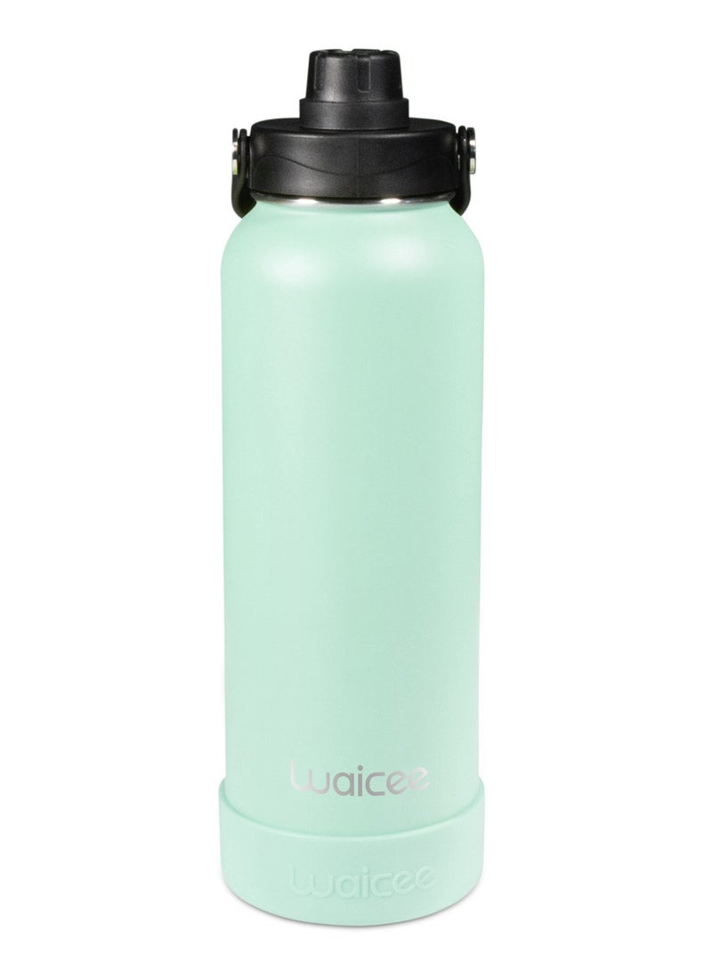 WAICEE Mint Gelato Reusable Bottle - Insulated, Leak-Proof, Large Capacity, Stylish, Eco-Friendly, Durable - 1200Ml - Image 1