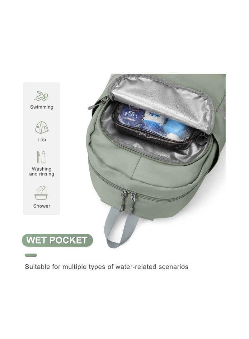 Zikra Women Sports Backpack Gym Bag, Women Waterproof Backpack, Lightweight Travel Backpack with Shoe Compartment Wet Pocket Travel Backpacks - Image 4