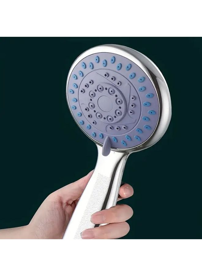 1pc Four Speed Adjustable Pressurized Shower Head Racket Bath Showerhead - Image 1