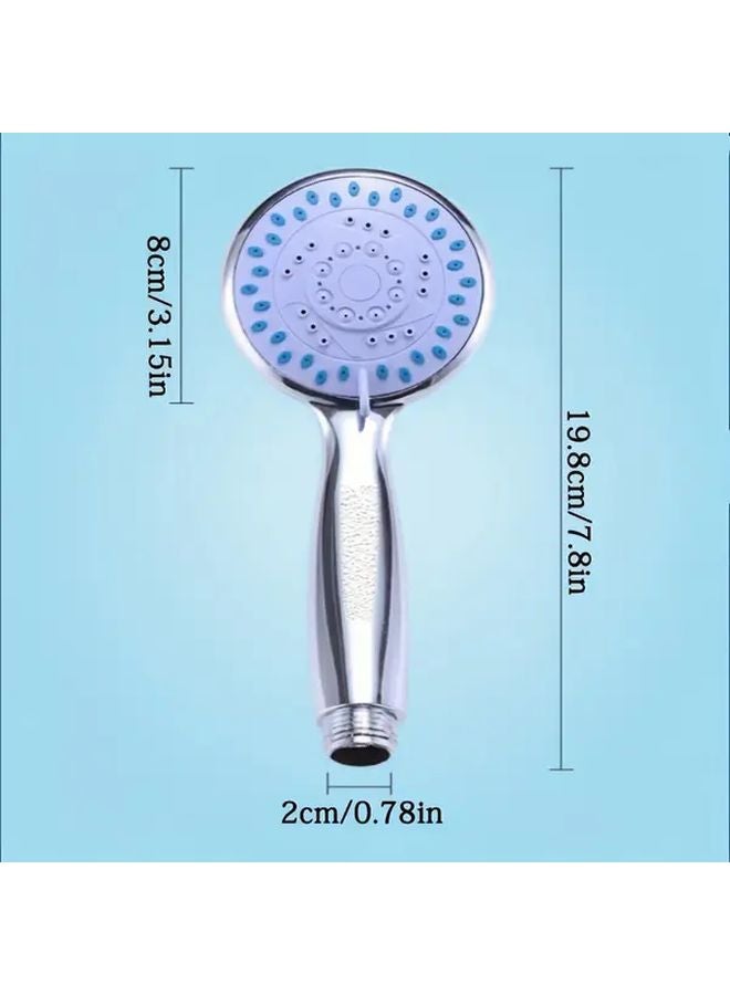 1pc Four Speed Adjustable Pressurized Shower Head Racket Bath Showerhead - Image 3