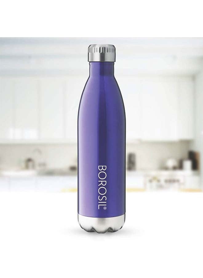 Borosil Vacuum Insulated Copper Coated Inner Trans Bolt Water Bottle, Sports Bottle, Yoga Bottle, Outdoor, Portableleak Proof, Reusable Water Bottle Blue, 1000 Ml, Fgbol1000Bl - Image 4