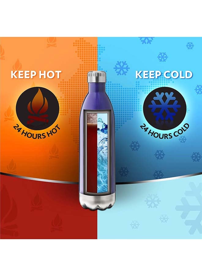 Borosil Vacuum Insulated Copper Coated Inner Trans Bolt Water Bottle, Sports Bottle, Yoga Bottle, Outdoor, Portableleak Proof, Reusable Water Bottle Blue, 1000 Ml, Fgbol1000Bl - Image 3