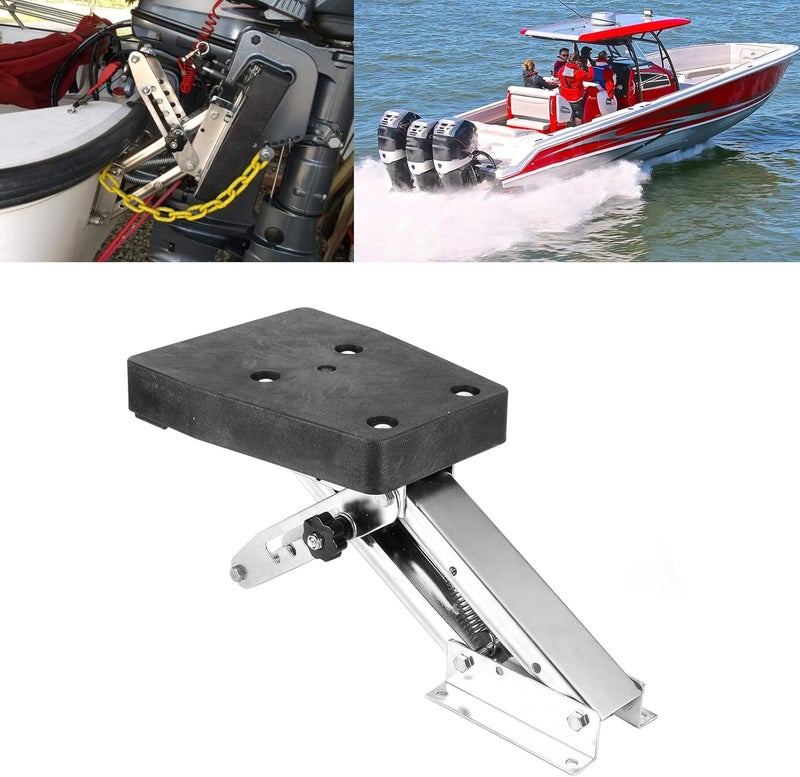 woobles Outboard Motor Mount Boat Motor Stand Bracket Outboard Mounting 304 Stainless Steel Accessory 25HP 110 lbs for 2‑Stroke Outboard Engine - Image 2