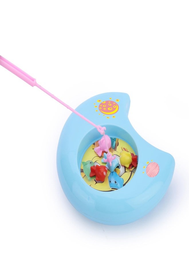 Little B Kids Fish Magnetic Fishing Game Toy | Rotating Fishing Pond with Colorful Fish & Magnetic Rod | Fun Educational Toy for Boys & Girls Indoor Playset (Moon_Shape) - Image 3