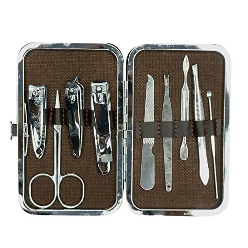 Adbeni Manicure Kit, Pedicure Tools for Feet, Nail Clipper, Ear Pick Tweezers, Manicure Pedicure Set for Women and Men,9in1 Black - Image 2