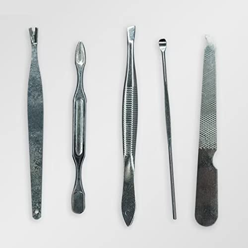Adbeni Manicure Kit, Pedicure Tools for Feet, Nail Clipper, Ear Pick Tweezers, Manicure Pedicure Set for Women and Men,9in1 Black - Image 3