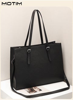 Motim Leather Laptop Bag for Women with Multiple Compartments, Large Capacity 15.6 Inch, Versatile Business Messenger Bag Shoulder Bag, Waterproof Computer Bag, Business Briefcase for Travel Office Work  - Image 3