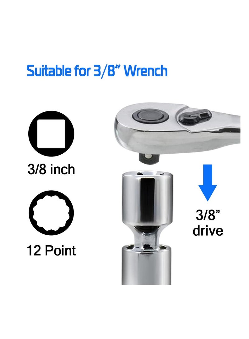 SYOSI Spark Plug Socket Set 14mm & 16mm, Magnetic Swivel Thin Wall Tool, 3/8 Inch Drive, 12-Point Spark Plug Removal, Compatible with BMW, MINI, Car, Motorcycle, SUV, Nissan, and More - Image 5