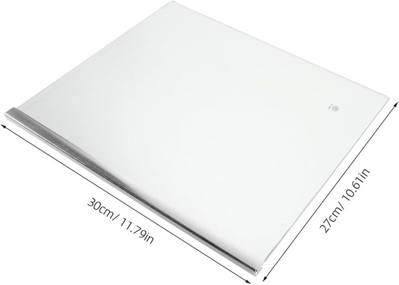 رفرف ثلاجي من الزجاج المقسى 30x27 سم منظف تخزين الثلاجة ملحق الفريزر - Image 3