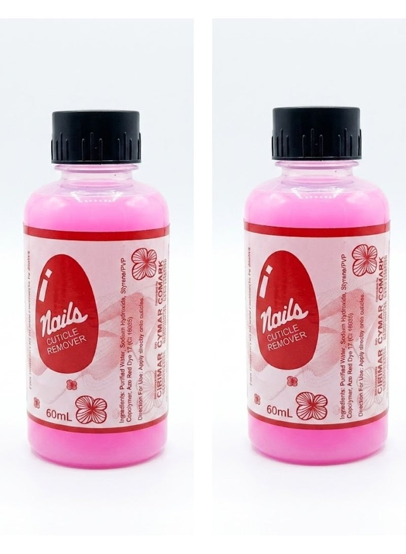 2Pcs Nails Cuticle Remover 2 X 60ml