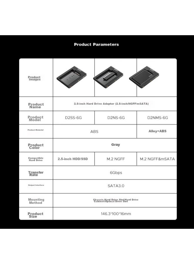 Orico Hard Drive Adapter Bracket, 2.5-inch To 3.5-inch Converter Stand, Desktop Optical Drive Adapter D2ss - Image 5