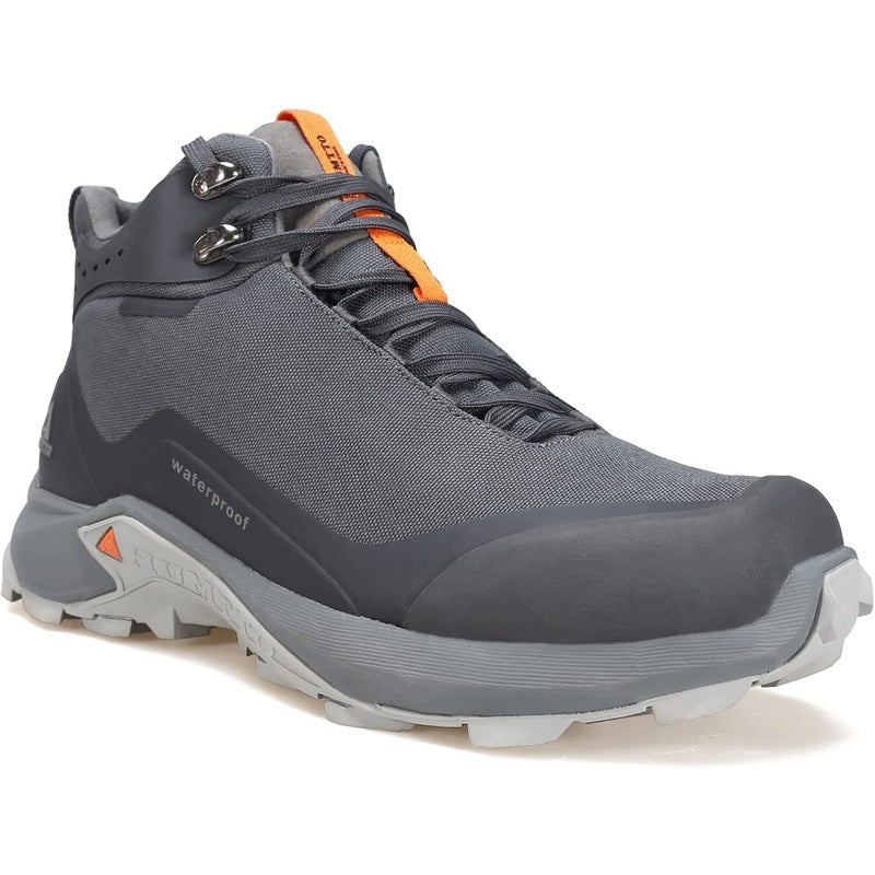 Men's All-Terrain Waterproof Hiking Boots Lightweight Breathable Outdoor Ankle Boots For Trekking Hiking Rubber Sole, Mesh Synthetic Upper, 360 Ankle Support Black/Grey, Size 813 - Image 1