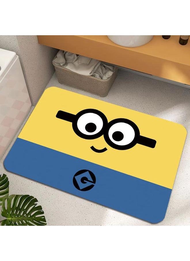 Bluejw Cartoon Minions Bathroom Mat Soft Diatom Mud Entrance Door Mat Water Absorbent Quick-drying Dirty Resistant Door Mat  - Image 1