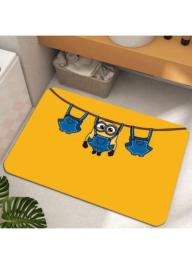 Bluejw Cartoon Minions Bathroom Mat Soft Diatom Mud Entrance Door Mat Water Absorbent Quick-drying Dirty Resistant Door Mat  - Image 4